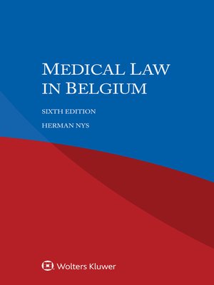 cover image of Medical Law in Belgium